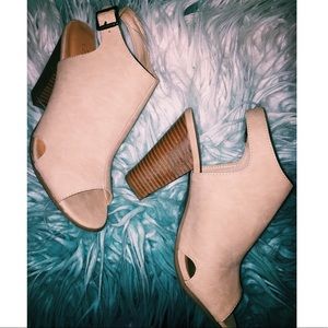 Suede thick wedged heels